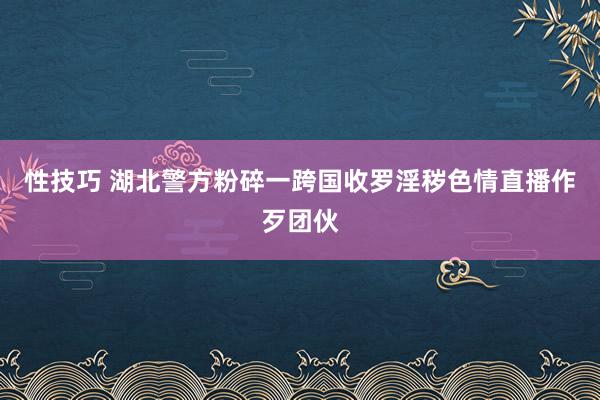 性技巧 湖北警方粉碎一跨国收罗淫秽色情直播作歹团伙