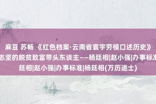 麻豆 苏畅 《红色档案·云南省寰宇劳模口述历史》微视频第二季 身残志坚的脱贫致富带头东谈主——杨廷相|赵小强|办事标准|杨廷相(万历进士)